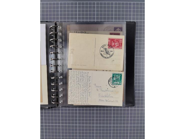 1933/45, rund 140 Briefe und Karten mit Sondermarken-Frankaturen, dabei MeF, Einschreiben, etc.
