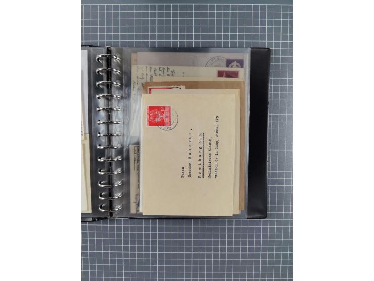 1933/45, rund 140 Briefe und Karten mit Sondermarken-Frankaturen, dabei MeF, Einschreiben, etc.