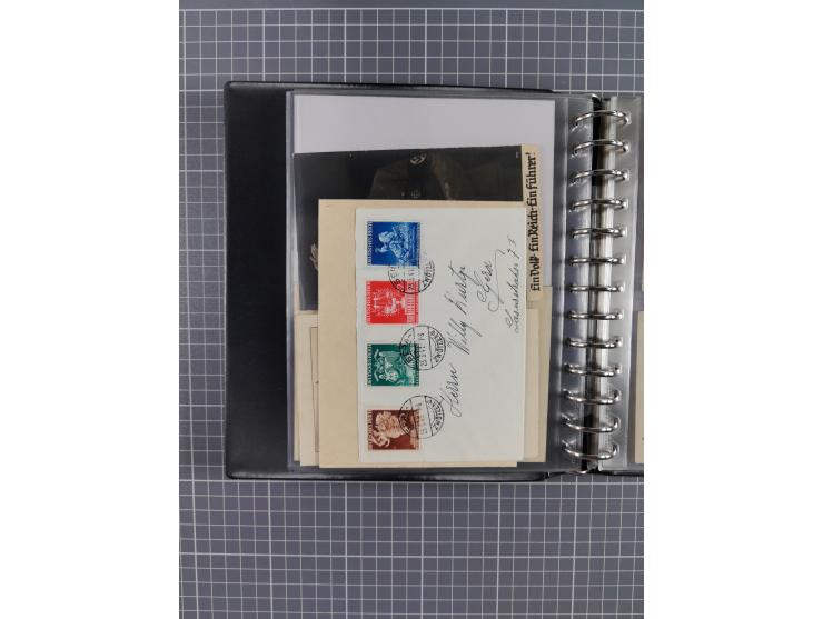 1933/45, rund 140 Briefe und Karten mit Sondermarken-Frankaturen, dabei MeF, Einschreiben, etc.