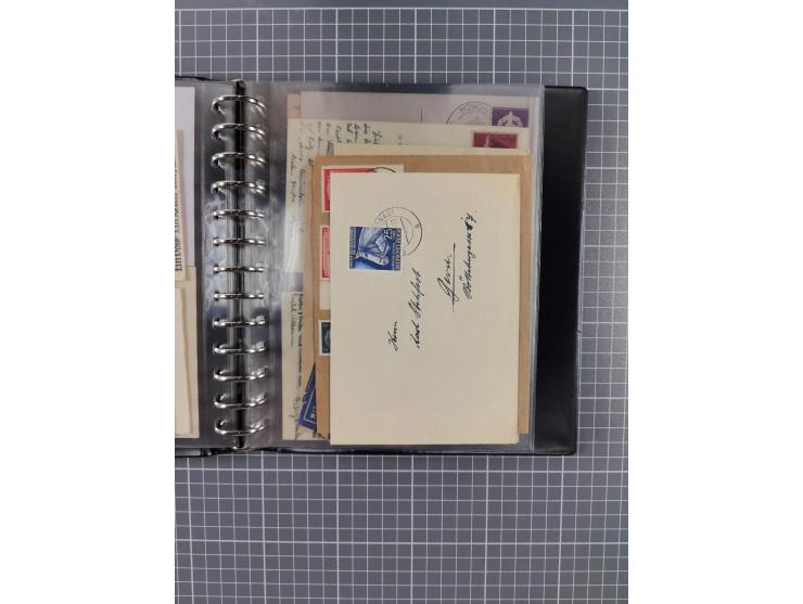 1933/45, rund 140 Briefe und Karten mit Sondermarken-Frankaturen, dabei MeF, Einschreiben, etc.