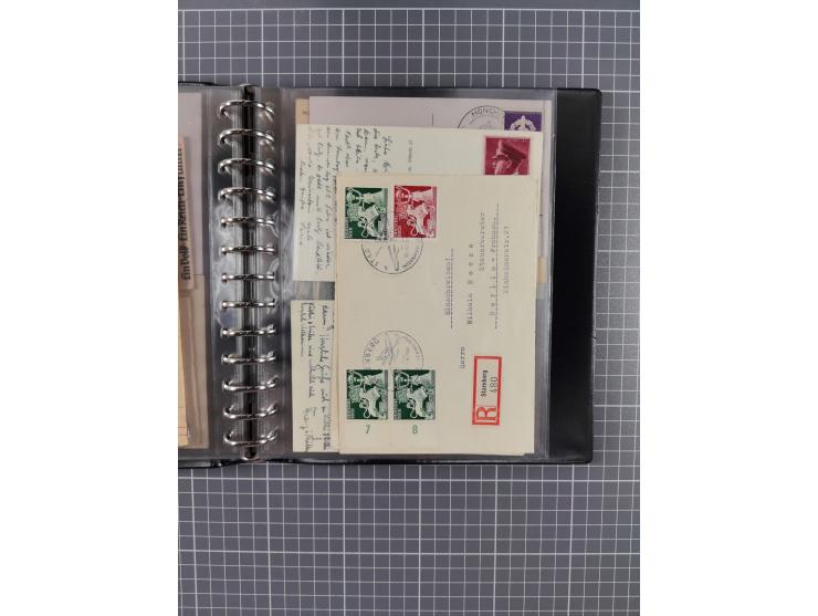 1933/45, rund 140 Briefe und Karten mit Sondermarken-Frankaturen, dabei MeF, Einschreiben, etc.
