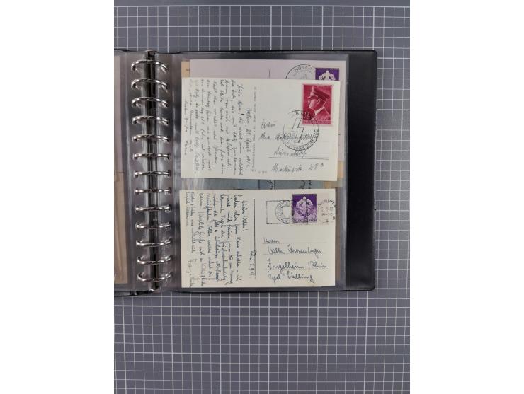 1933/45, rund 140 Briefe und Karten mit Sondermarken-Frankaturen, dabei MeF, Einschreiben, etc.