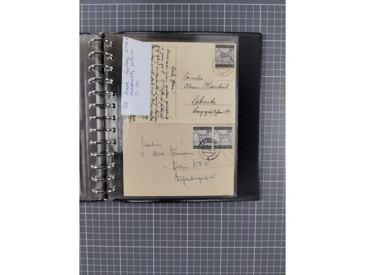 1933/45, rund 140 Briefe und Karten mit Sondermarken-Frankaturen, dabei MeF, Einschreiben, etc.