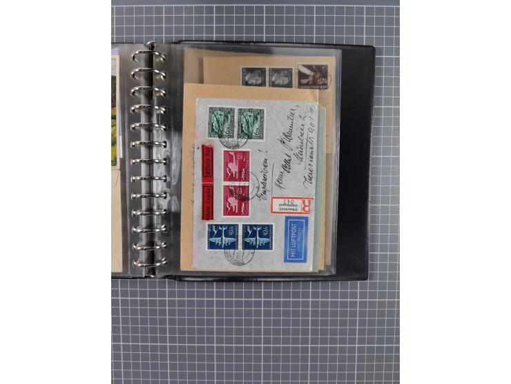 1933/45, rund 140 Briefe und Karten mit Sondermarken-Frankaturen, dabei MeF, Einschreiben, etc.