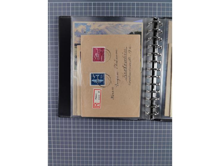 1933/45, rund 140 Briefe und Karten mit Sondermarken-Frankaturen, dabei MeF, Einschreiben, etc.