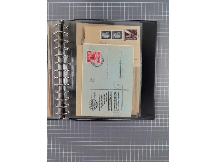 1933/45, rund 140 Briefe und Karten mit Sondermarken-Frankaturen, dabei MeF, Einschreiben, etc.