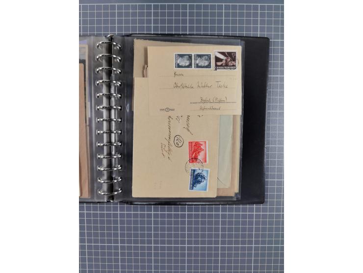 1933/45, rund 140 Briefe und Karten mit Sondermarken-Frankaturen, dabei MeF, Einschreiben, etc.