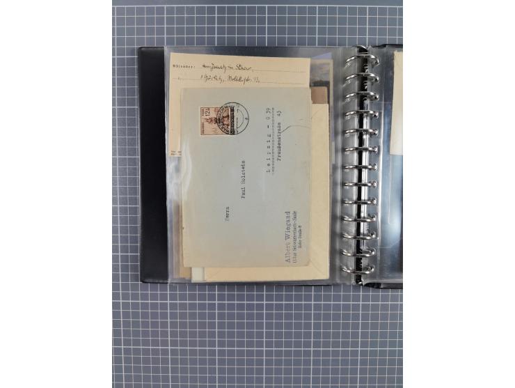 1933/45, rund 140 Briefe und Karten mit Sondermarken-Frankaturen, dabei MeF, Einschreiben, etc.