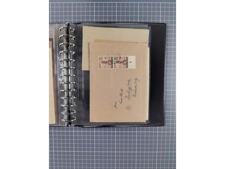 1933/45, rund 140 Briefe und Karten mit Sondermarken-Frankaturen, dabei MeF, Einschreiben, etc.