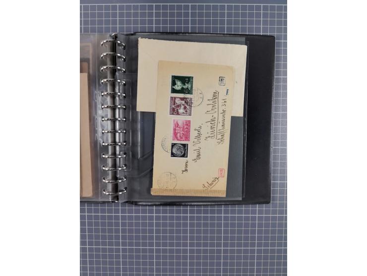 1933/45, rund 140 Briefe und Karten mit Sondermarken-Frankaturen, dabei MeF, Einschreiben, etc.