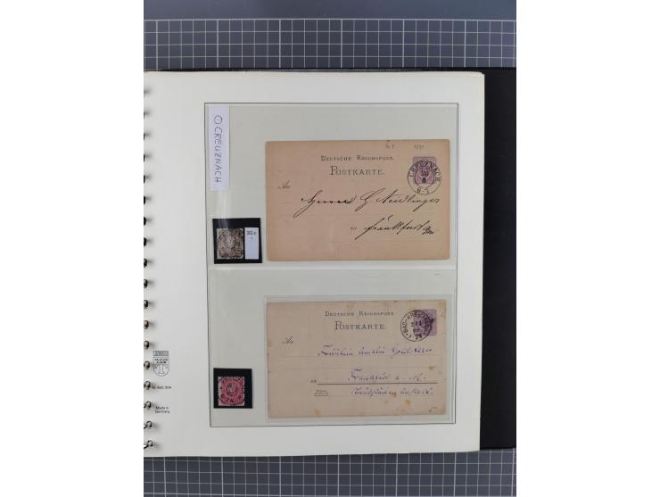 1872/1945, gestempelte reichhaltige Sammlung in 3 Bänden, vor 1900 stark spezialisiert mit Stempelbesonderheiten, Plattenfehl