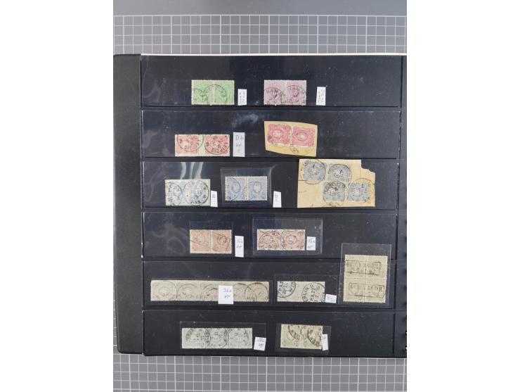 1872/1945, gestempelte reichhaltige Sammlung in 3 Bänden, vor 1900 stark spezialisiert mit Stempelbesonderheiten, Plattenfehl