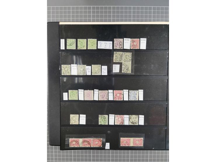 1872/1945, gestempelte reichhaltige Sammlung in 3 Bänden, vor 1900 stark spezialisiert mit Stempelbesonderheiten, Plattenfehl