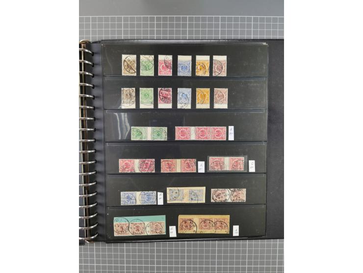 1872/1945, gestempelte reichhaltige Sammlung in 3 Bänden, vor 1900 stark spezialisiert mit Stempelbesonderheiten, Plattenfehl