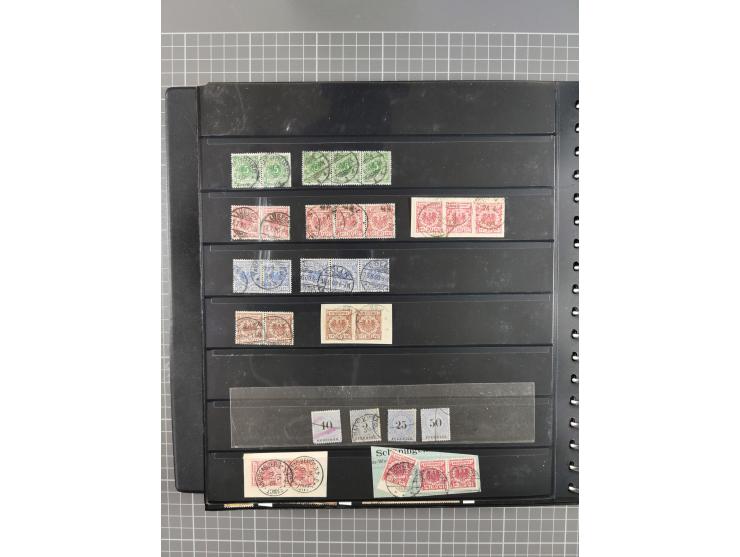 1872/1945, gestempelte reichhaltige Sammlung in 3 Bänden, vor 1900 stark spezialisiert mit Stempelbesonderheiten, Plattenfehl
