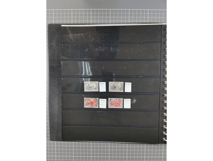 1872/1945, gestempelte reichhaltige Sammlung in 3 Bänden, vor 1900 stark spezialisiert mit Stempelbesonderheiten, Plattenfehl