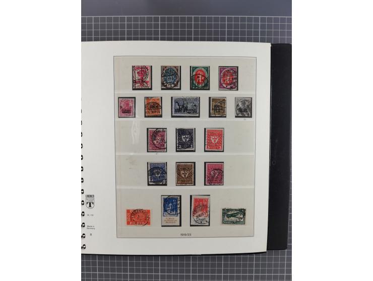 1872/1945, gestempelte reichhaltige Sammlung in 3 Bänden, vor 1900 stark spezialisiert mit Stempelbesonderheiten, Plattenfehl