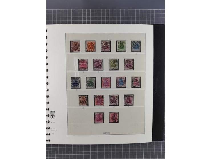 1872/1945, gestempelte reichhaltige Sammlung in 3 Bänden, vor 1900 stark spezialisiert mit Stempelbesonderheiten, Plattenfehl