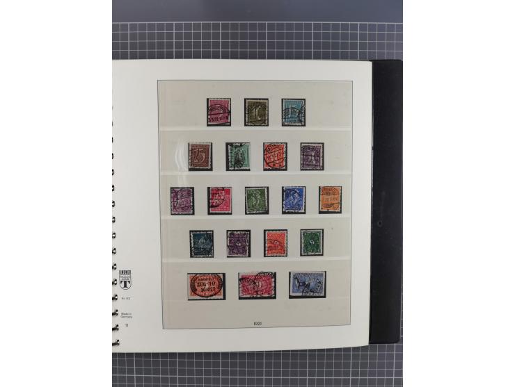 1872/1945, gestempelte reichhaltige Sammlung in 3 Bänden, vor 1900 stark spezialisiert mit Stempelbesonderheiten, Plattenfehl