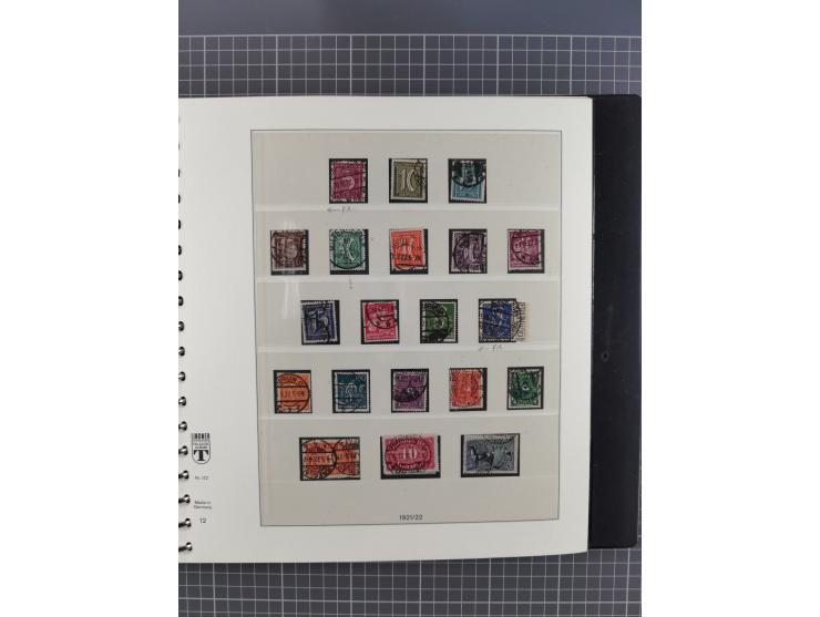 1872/1945, gestempelte reichhaltige Sammlung in 3 Bänden, vor 1900 stark spezialisiert mit Stempelbesonderheiten, Plattenfehl