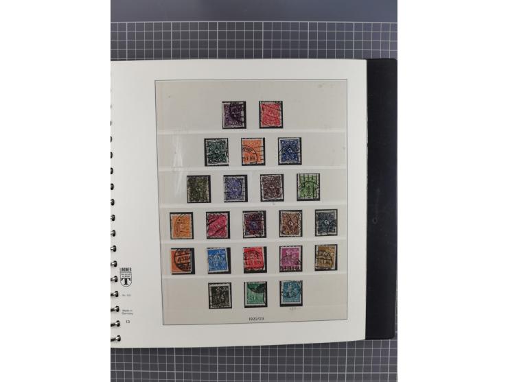 1872/1945, gestempelte reichhaltige Sammlung in 3 Bänden, vor 1900 stark spezialisiert mit Stempelbesonderheiten, Plattenfehl