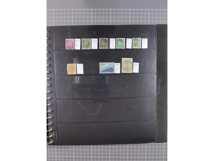 1872/1945, gestempelte reichhaltige Sammlung in 3 Bänden, vor 1900 stark spezialisiert mit Stempelbesonderheiten, Plattenfehl