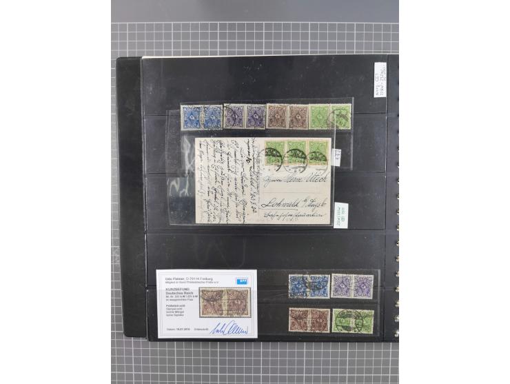 1872/1945, gestempelte reichhaltige Sammlung in 3 Bänden, vor 1900 stark spezialisiert mit Stempelbesonderheiten, Plattenfehl