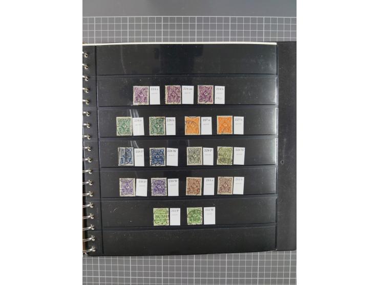 1872/1945, gestempelte reichhaltige Sammlung in 3 Bänden, vor 1900 stark spezialisiert mit Stempelbesonderheiten, Plattenfehl