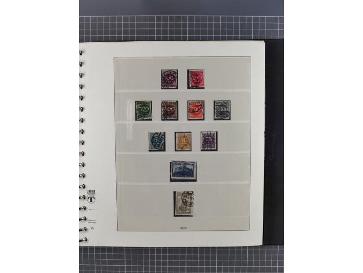 1872/1945, gestempelte reichhaltige Sammlung in 3 Bänden, vor 1900 stark spezialisiert mit Stempelbesonderheiten, Plattenfehl