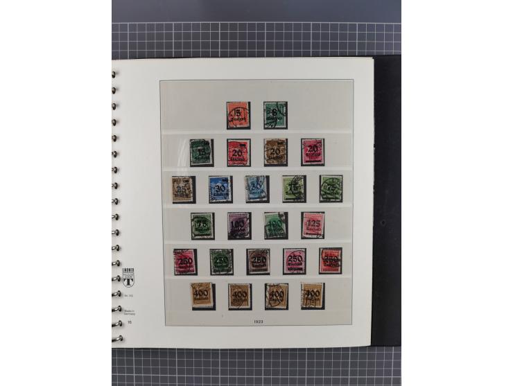 1872/1945, gestempelte reichhaltige Sammlung in 3 Bänden, vor 1900 stark spezialisiert mit Stempelbesonderheiten, Plattenfehl