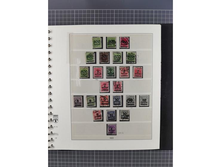 1872/1945, gestempelte reichhaltige Sammlung in 3 Bänden, vor 1900 stark spezialisiert mit Stempelbesonderheiten, Plattenfehl