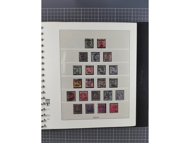 1872/1945, gestempelte reichhaltige Sammlung in 3 Bänden, vor 1900 stark spezialisiert mit Stempelbesonderheiten, Plattenfehl