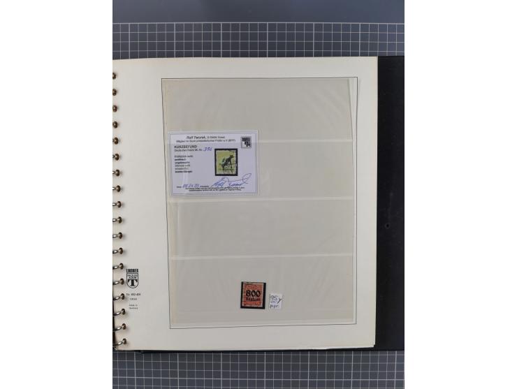 1872/1945, gestempelte reichhaltige Sammlung in 3 Bänden, vor 1900 stark spezialisiert mit Stempelbesonderheiten, Plattenfehl