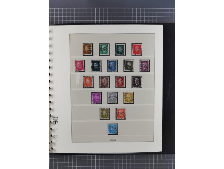 1872/1945, gestempelte reichhaltige Sammlung in 3 Bänden, vor 1900 stark spezialisiert mit Stempelbesonderheiten, Plattenfehl