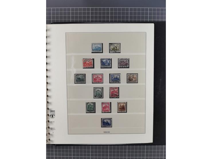 1872/1945, gestempelte reichhaltige Sammlung in 3 Bänden, vor 1900 stark spezialisiert mit Stempelbesonderheiten, Plattenfehl