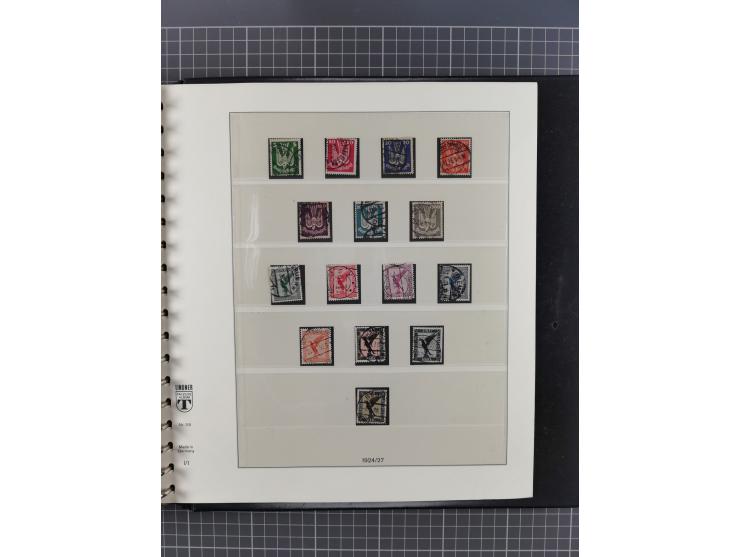 1872/1945, gestempelte reichhaltige Sammlung in 3 Bänden, vor 1900 stark spezialisiert mit Stempelbesonderheiten, Plattenfehl