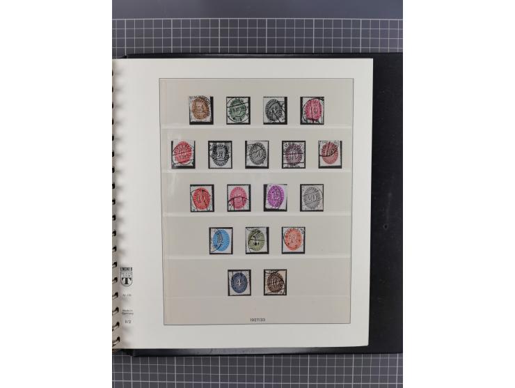 1872/1945, gestempelte reichhaltige Sammlung in 3 Bänden, vor 1900 stark spezialisiert mit Stempelbesonderheiten, Plattenfehl