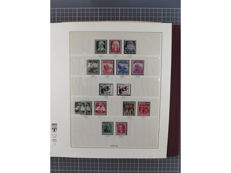 1872/1945, gestempelte reichhaltige Sammlung in 3 Bänden, vor 1900 stark spezialisiert mit Stempelbesonderheiten, Plattenfehl