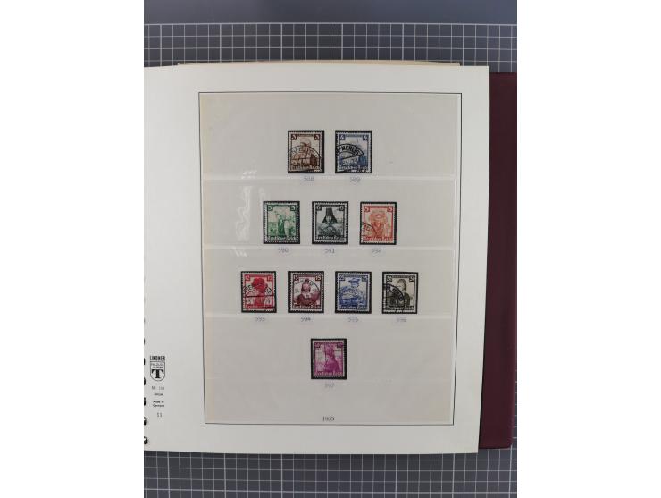 1872/1945, gestempelte reichhaltige Sammlung in 3 Bänden, vor 1900 stark spezialisiert mit Stempelbesonderheiten, Plattenfehl