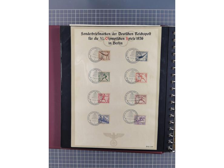 1872/1945, gestempelte reichhaltige Sammlung in 3 Bänden, vor 1900 stark spezialisiert mit Stempelbesonderheiten, Plattenfehl