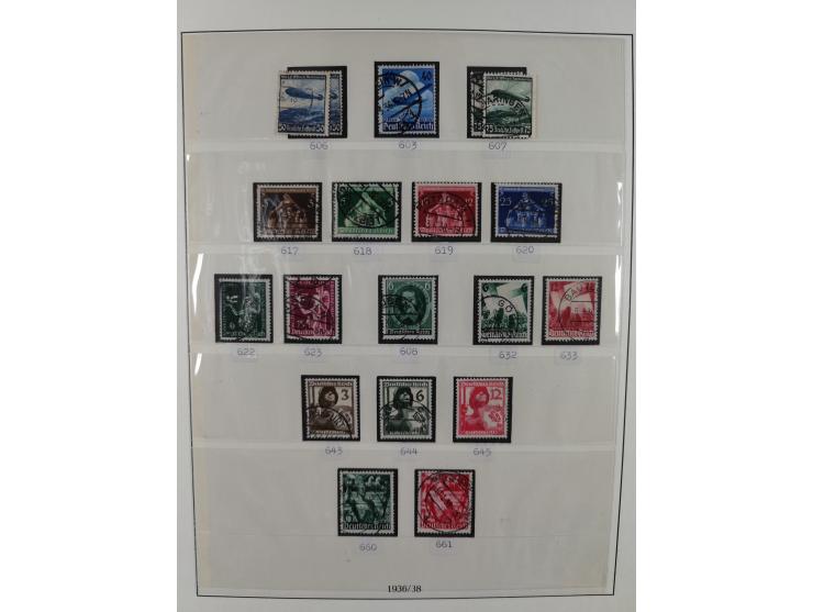 1872/1945, gestempelte reichhaltige Sammlung in 3 Bänden, vor 1900 stark spezialisiert mit Stempelbesonderheiten, Plattenfehl