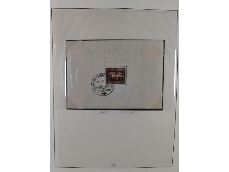 1872/1945, gestempelte reichhaltige Sammlung in 3 Bänden, vor 1900 stark spezialisiert mit Stempelbesonderheiten, Plattenfehl