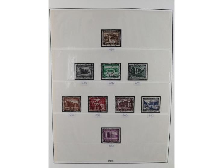 1872/1945, gestempelte reichhaltige Sammlung in 3 Bänden, vor 1900 stark spezialisiert mit Stempelbesonderheiten, Plattenfehl