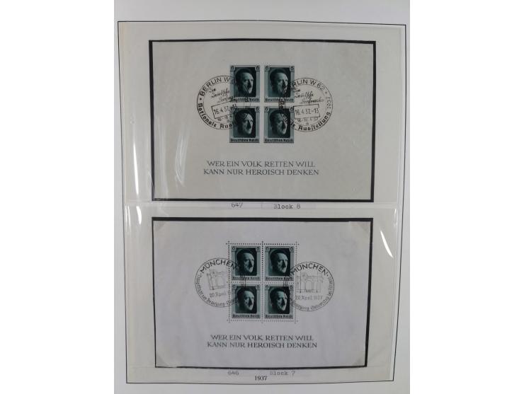 1872/1945, gestempelte reichhaltige Sammlung in 3 Bänden, vor 1900 stark spezialisiert mit Stempelbesonderheiten, Plattenfehl