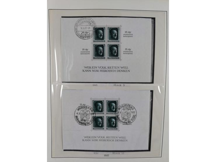 1872/1945, gestempelte reichhaltige Sammlung in 3 Bänden, vor 1900 stark spezialisiert mit Stempelbesonderheiten, Plattenfehl