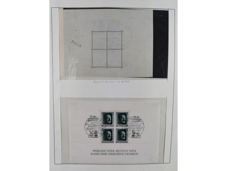 1872/1945, gestempelte reichhaltige Sammlung in 3 Bänden, vor 1900 stark spezialisiert mit Stempelbesonderheiten, Plattenfehl