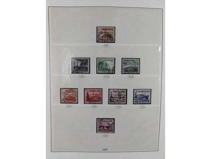 1872/1945, gestempelte reichhaltige Sammlung in 3 Bänden, vor 1900 stark spezialisiert mit Stempelbesonderheiten, Plattenfehl