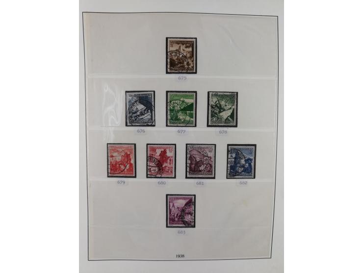 1872/1945, gestempelte reichhaltige Sammlung in 3 Bänden, vor 1900 stark spezialisiert mit Stempelbesonderheiten, Plattenfehl