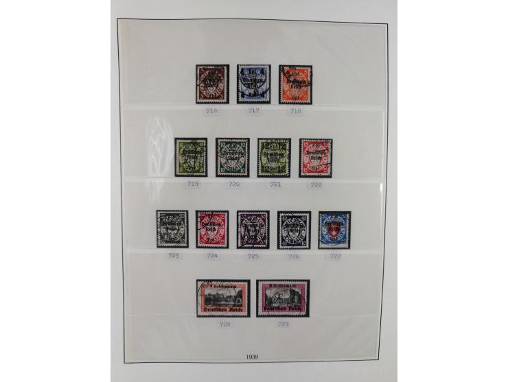 1872/1945, gestempelte reichhaltige Sammlung in 3 Bänden, vor 1900 stark spezialisiert mit Stempelbesonderheiten, Plattenfehl