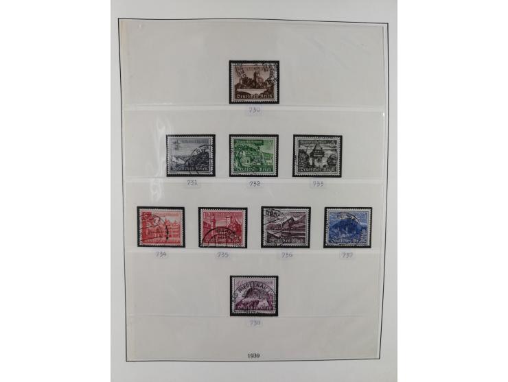 1872/1945, gestempelte reichhaltige Sammlung in 3 Bänden, vor 1900 stark spezialisiert mit Stempelbesonderheiten, Plattenfehl